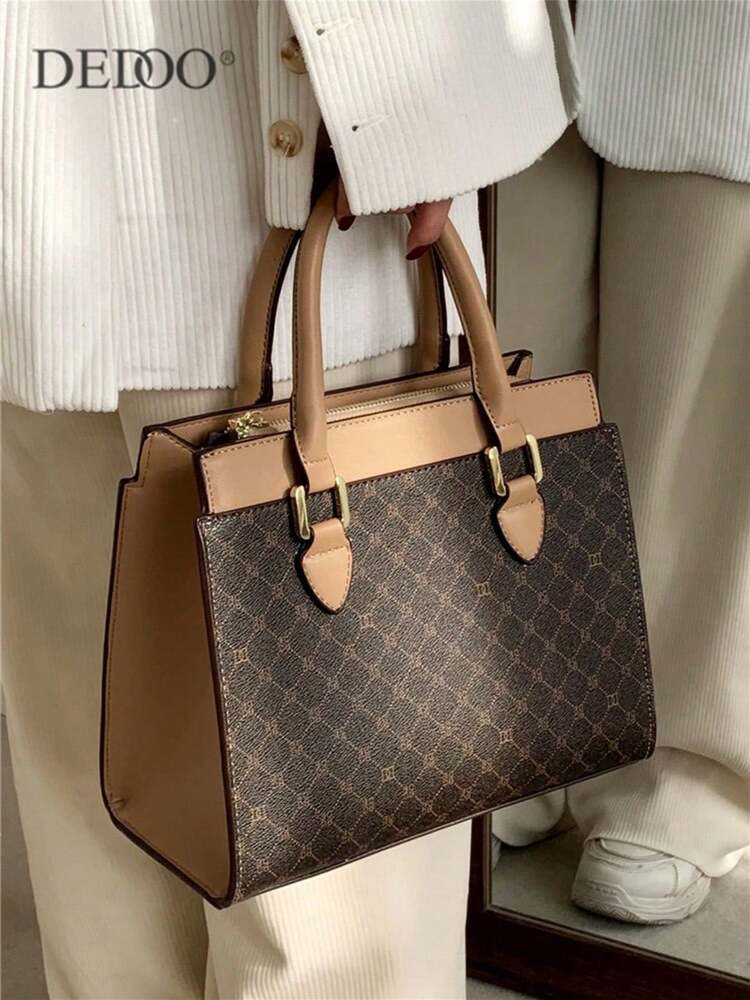 Large Capacity Crossbody Bag for Women, European-Style Business Casual Purse, Elegant Tote for Work, College, Travel and Young Professionals