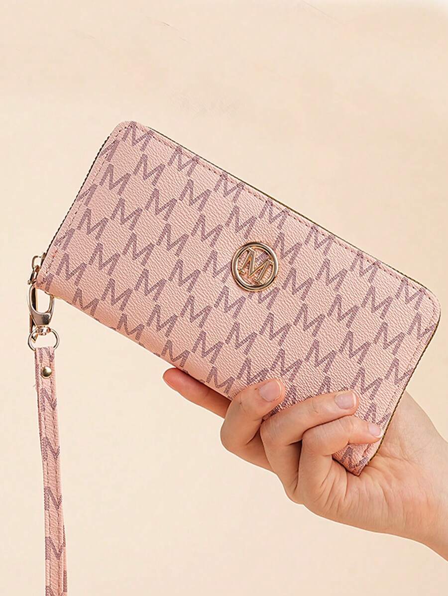 Retro Floral Long Wallet for Women with Zipper Pouch, Multifunctional Clutch for Cards, Phone and Bills, Elegant Wristlet Purse for Daily Use
