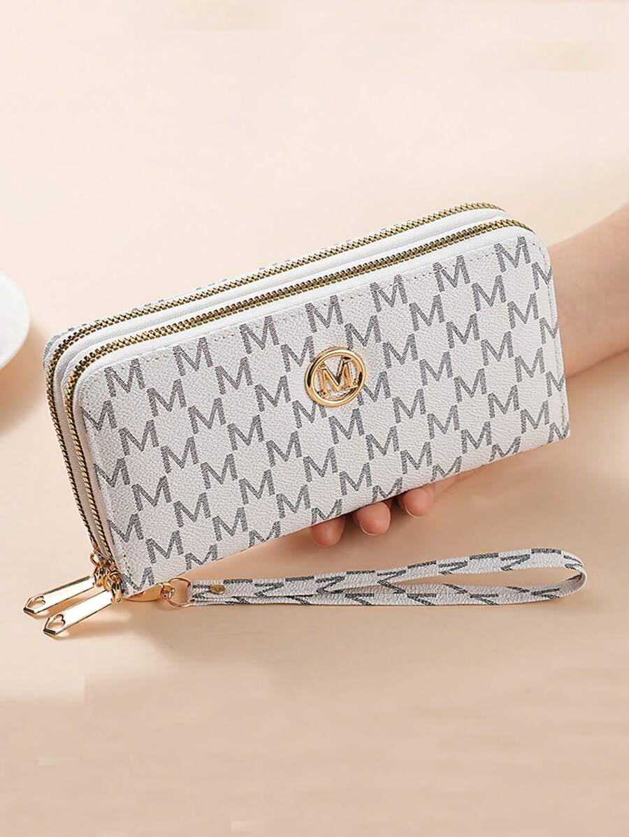 Retro Floral Long Wallet for Women with Zipper Pouch, Multifunctional Clutch for Cards, Phone and Bills, Elegant Wristlet Purse for Daily Use