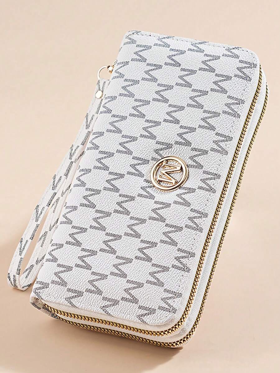 Retro Floral Long Wallet for Women with Zipper Pouch, Multifunctional Clutch for Cards, Phone and Bills, Elegant Wristlet Purse for Daily Use