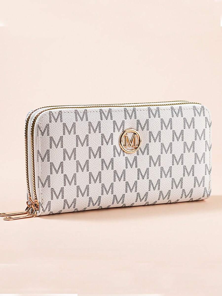 Retro Floral Long Wallet for Women with Zipper Pouch, Multifunctional Clutch for Cards, Phone and Bills, Elegant Wristlet Purse for Daily Use