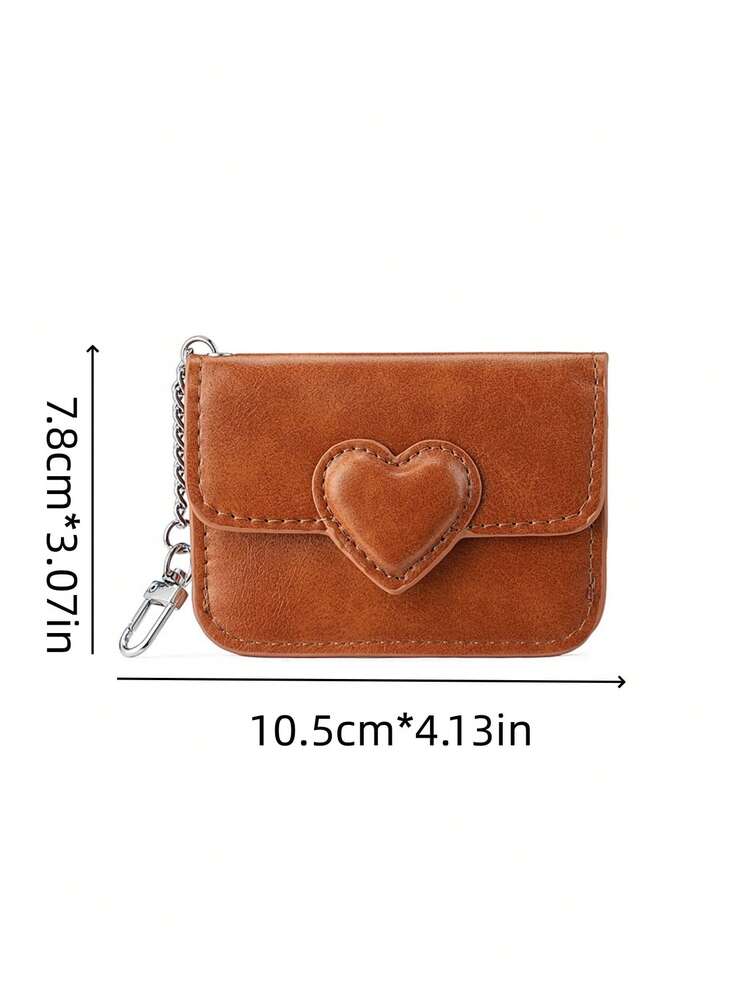 Retro Oil Wax PU Leather Coin Purse with Card Holder, Anti-Magnetic Mini Wallet for Men and Women, Compact Two-in-One ID and Coin Storage