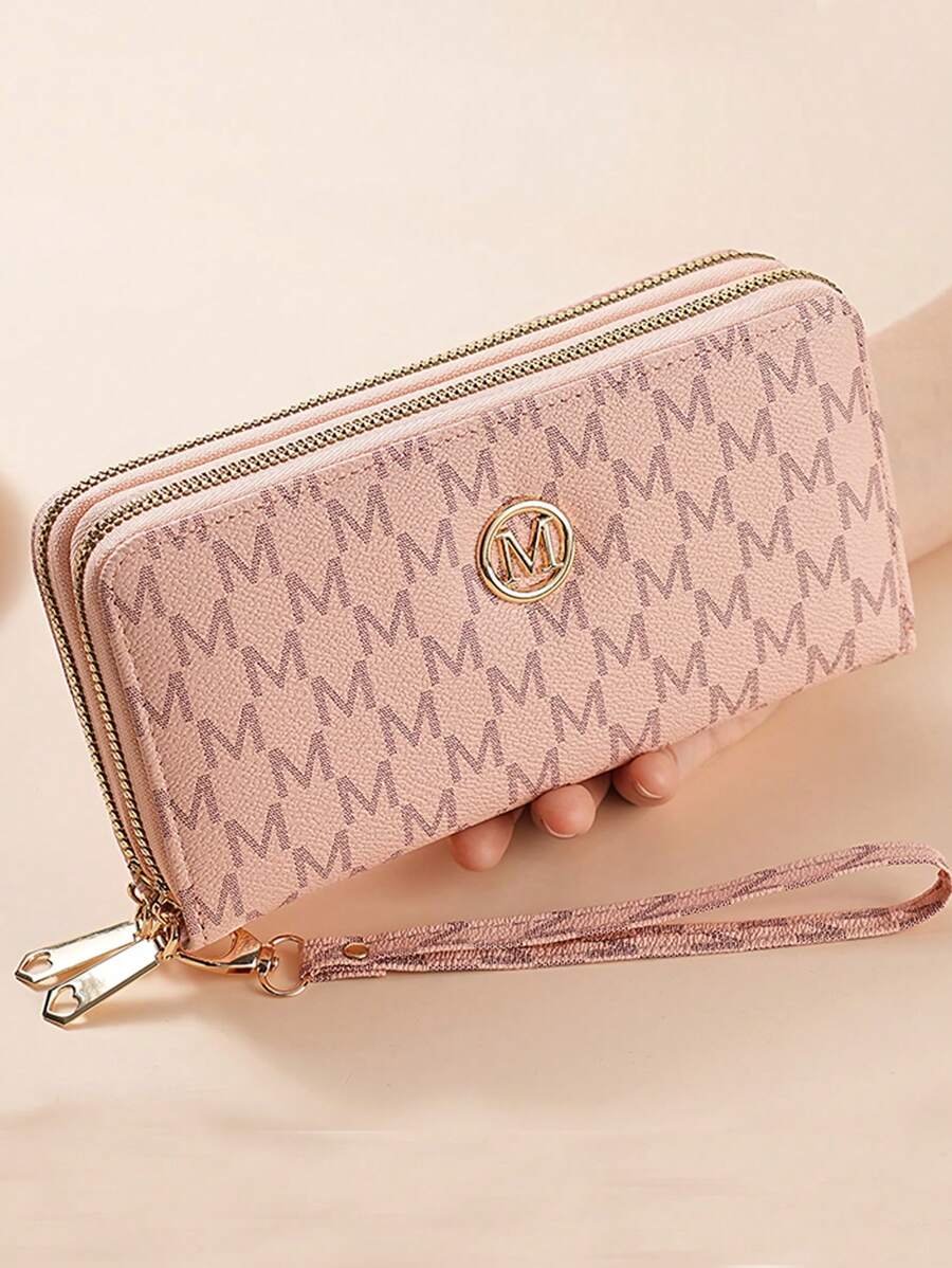 Retro Floral Long Wallet for Women with Zipper Pouch, Multifunctional Clutch for Cards, Phone and Bills, Elegant Wristlet Purse for Daily Use