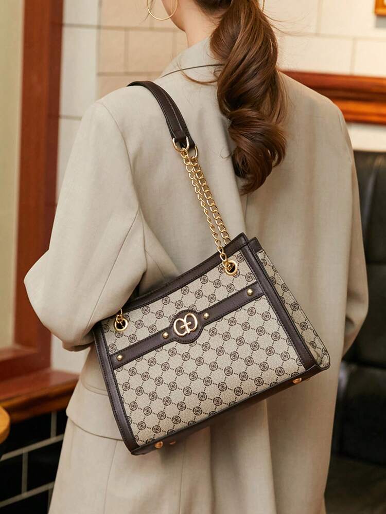 Retro Shoulder and Handheld Bag for Women, Fashionable Large Capacity Tote for Office, Business or Gifts, Stylish and Practical Daily Bag