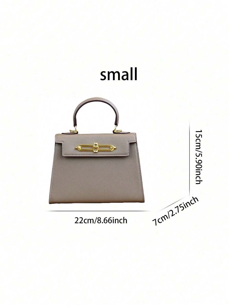 Elegant Palm Texture Small Tote Bag for Women, Refined Square Kelly Shoulder Purse, High-End OL Work Bag, 2025 Minimalist Commuter Style