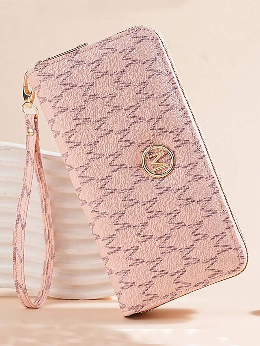 Retro Floral Long Wallet for Women with Zipper Pouch, Multifunctional Clutch for Cards, Phone and Bills, Elegant Wristlet Purse for Daily Use